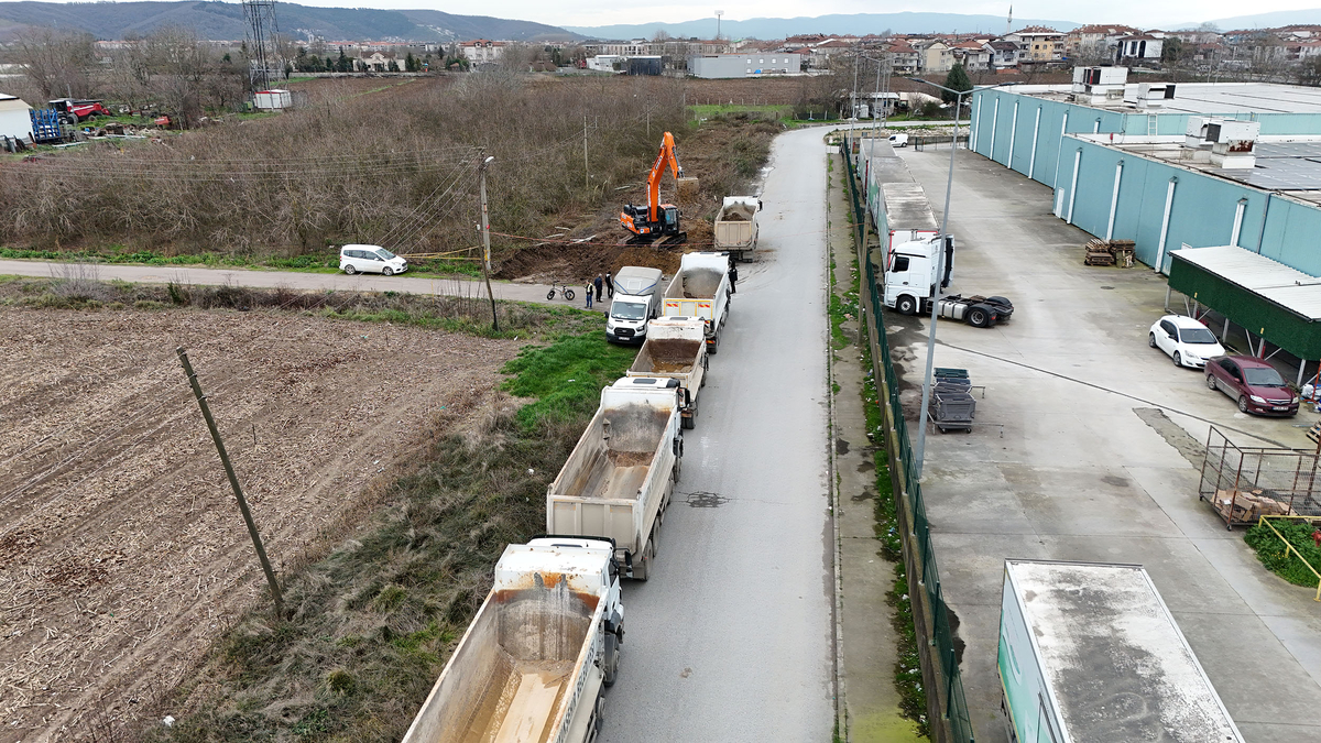 Yazlık Kavşağı’nda duble yolda çalışmalar start aldı