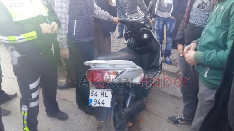  Yere Düşen Motosiklet Sürücüsü Hastaneye Kaldırıldı