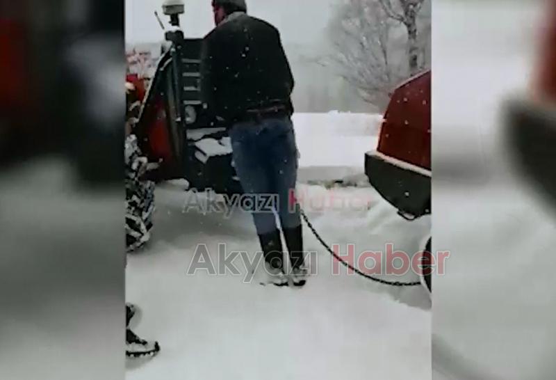 Yoğun kar yağışı kazaları da beraberinde getirdi