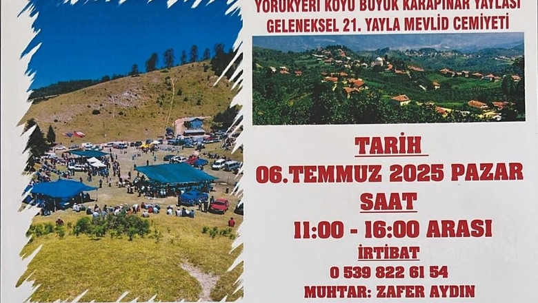 Yörükyeri Köyü’nden Yayla Mevlidine Davet