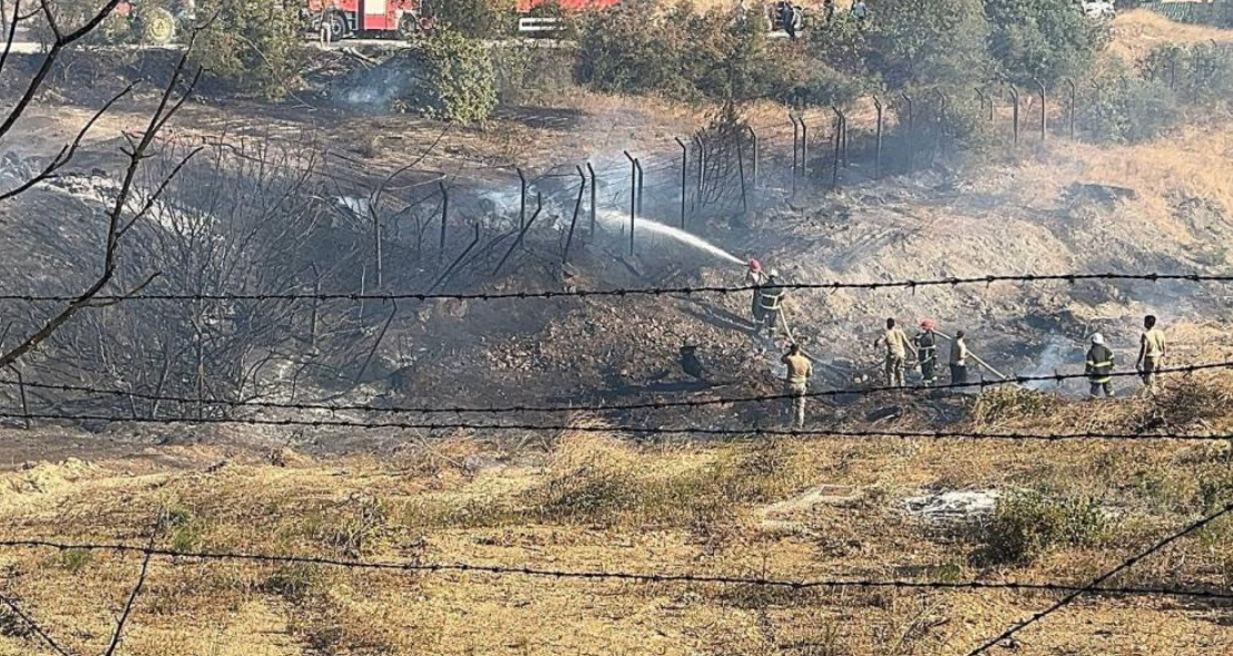 Yürekler ağza geldi, yangın cephanelik bölgesine sıçradı