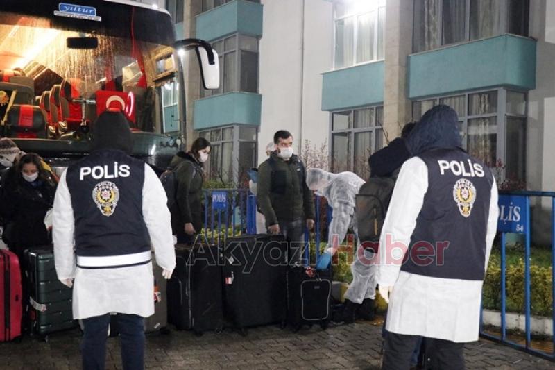 Yurt dışından getirilen ilk kafile Sakaryada karantinada