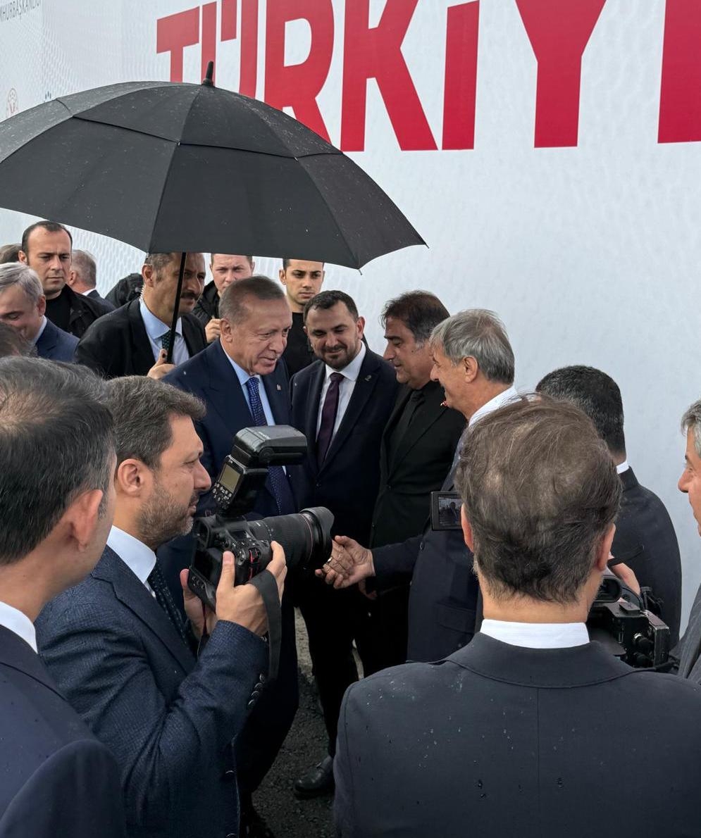 Yusuf Alemdar, Cumhurbaşkanı Erdoğan'ı karşıladı