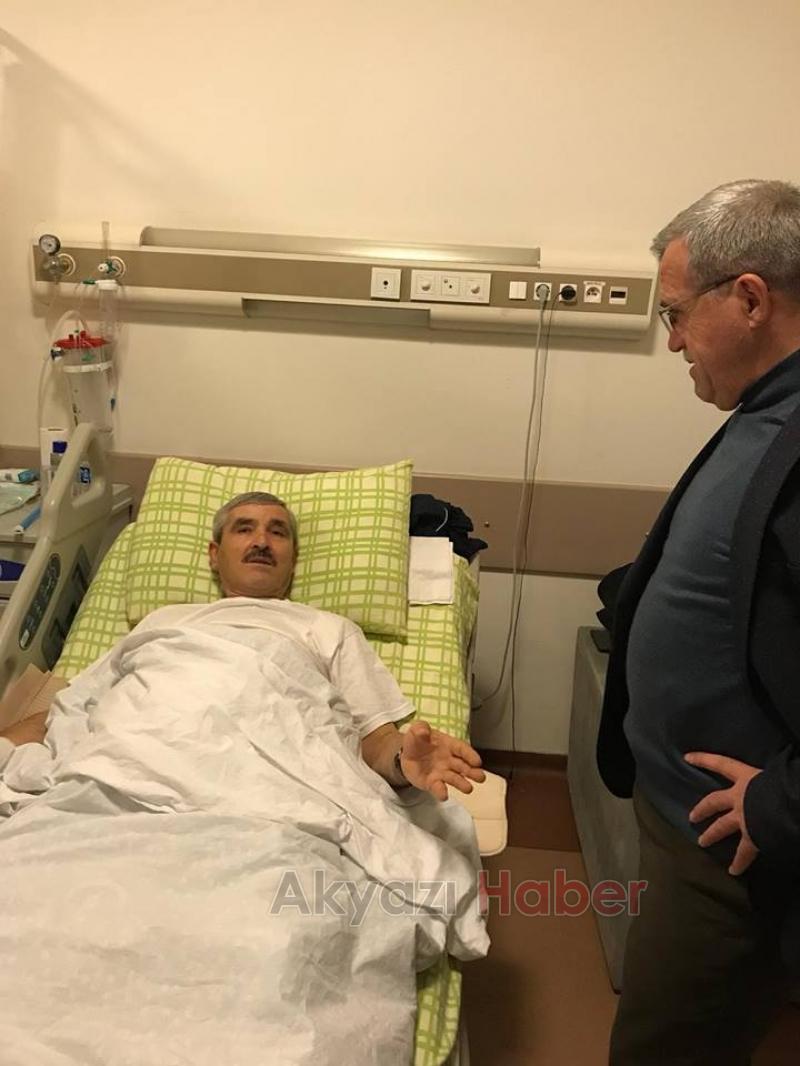 Yuvalak Muhtarı ameliyat oldu Başkan Akcandan geçmiş olsun ziyareti
