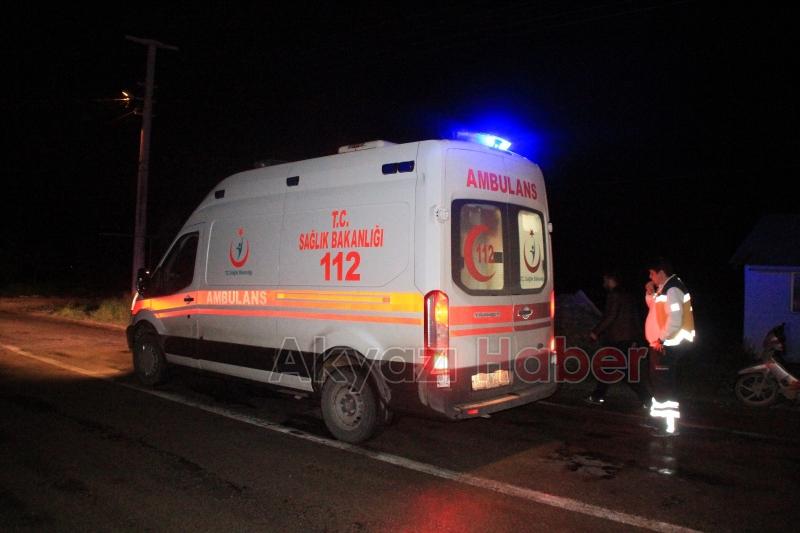 Yuvalak Yolunda Motosiklet Otomobile Çarptı