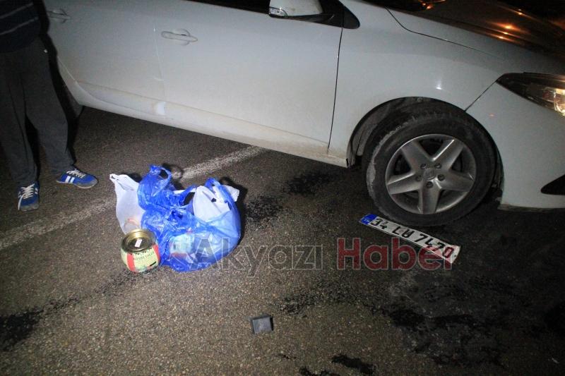 Yuvalak Yolunda Motosiklet Otomobile Çarptı