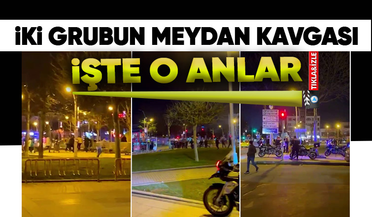 Gar Meydanında iki grup birbirine girdi