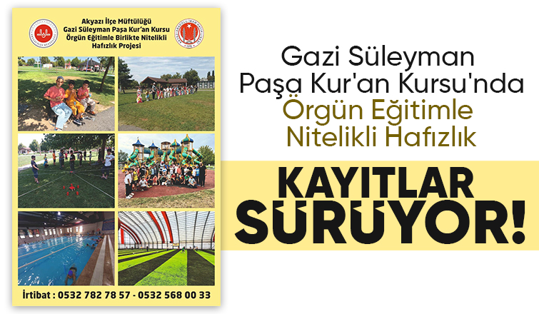 Gazi Süleyman Paşa Kur'an Kursu'ndan Örgün Eğitimle Birlikte Nitelikli Hafızlık