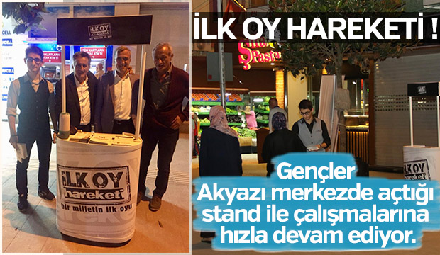 Gençler Akyazı Merkezde Açtığı Stand İle Çalışmalara Devam Ediyor