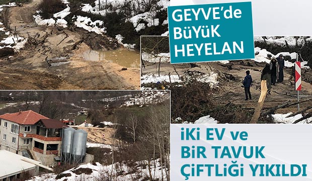 Geyvede büyük heyelan