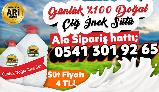 Günlük Taze Doğal Süt Bir Telefonla Kapınızda