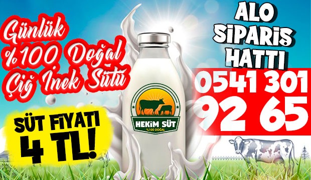 Günlük Taze Doğal Süt Bir Telefonla Kapınızda