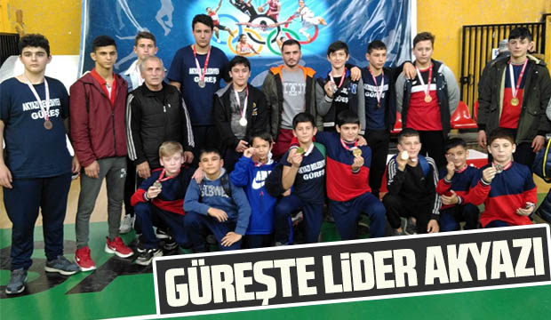 GÜREŞTE LİDER AKYAZI