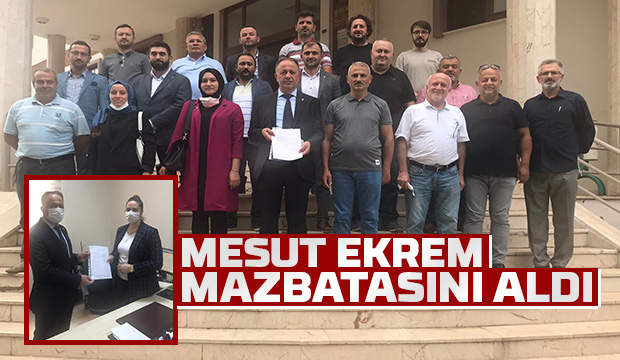 Güven tazeleyen Mesut Ekrem mazbatasını aldı