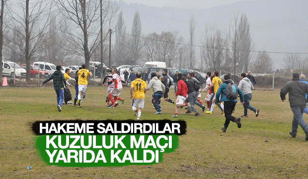 Hakeme Saldırdılar Maç Yarıda Kaldı
