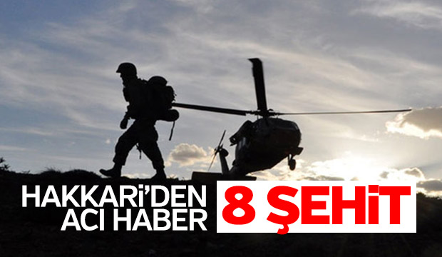 Hakkariden acı haber 8 şehit