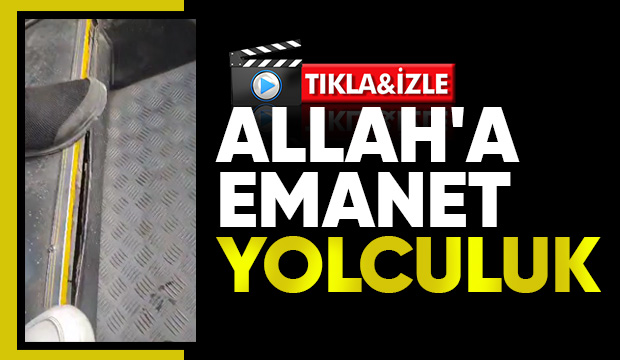 Halk otobüsünde tehlikeli yolculuk