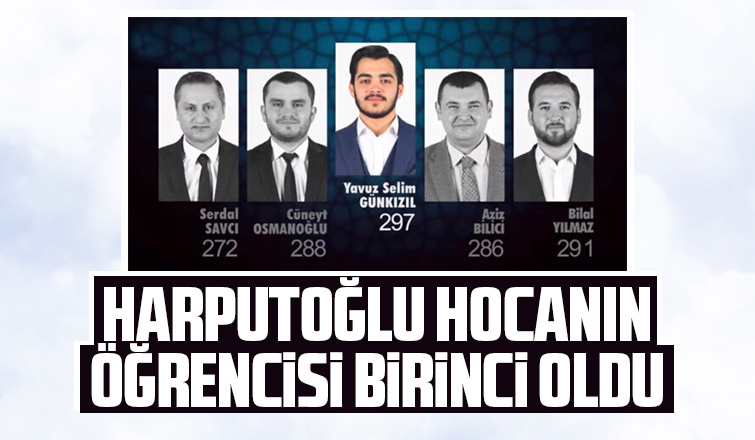 Harputoğlu hocanın öğrencisi birinci oldu