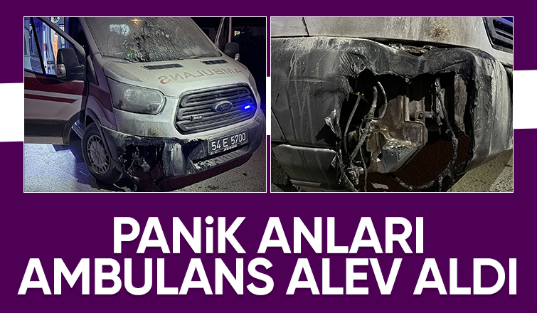 Hastaya müdahale sırasında ambulansta yangın çıktı