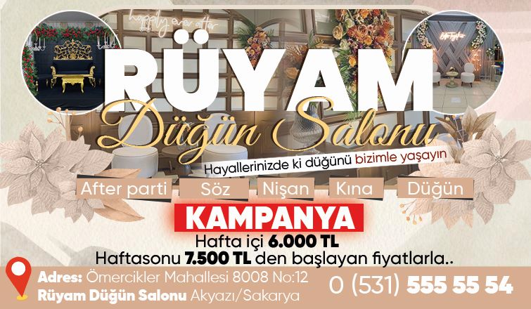 Hayalinizdeki düğün için Rüyam Düğün Salonunu tercih edin