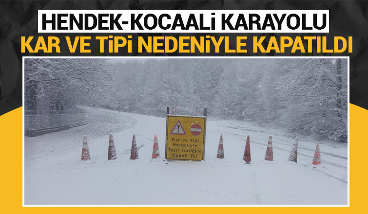 Hendek Kocaali karayolunda kar engeli