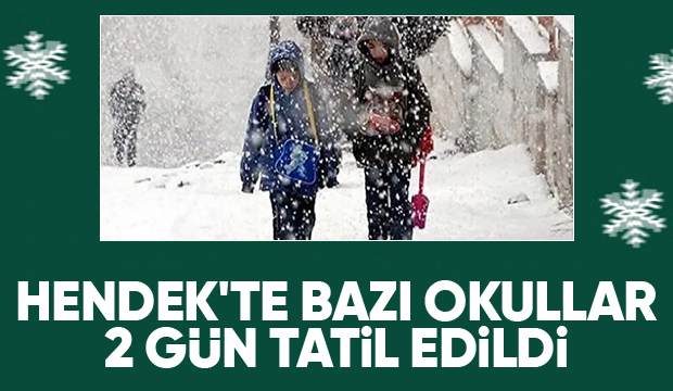 Hendek'te bazı okullara kar tatili