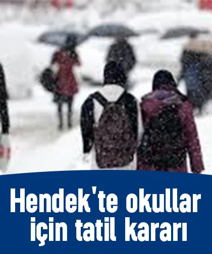 Hendek'te bazı okullara kar tatili