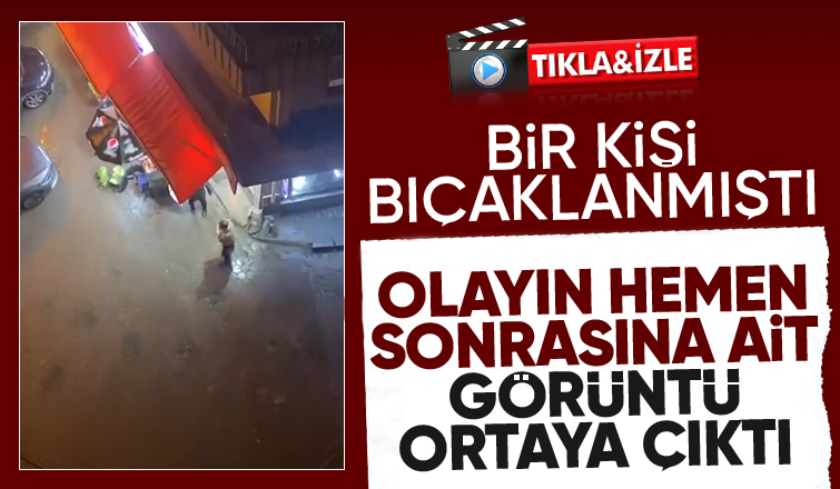 Hendek'te bıçaklı kavgadan hemen sonrasına ait görüntü