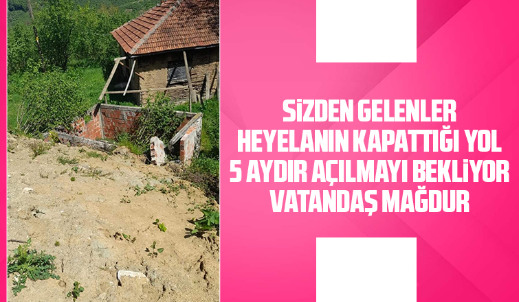 Heyelanın yollarını kapadığı mahalleli 5 aydır mağdur