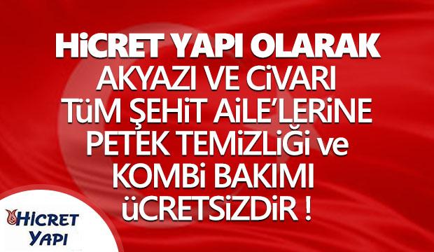 Hicret Yapı Şehit Ailelerinin Kombi bakımları ve petek temizliğini Ücretsiz yapıyor