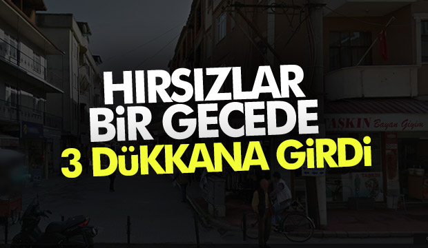  Hırsızlar Bir Gecede 3 ayrı dükkana girdiler