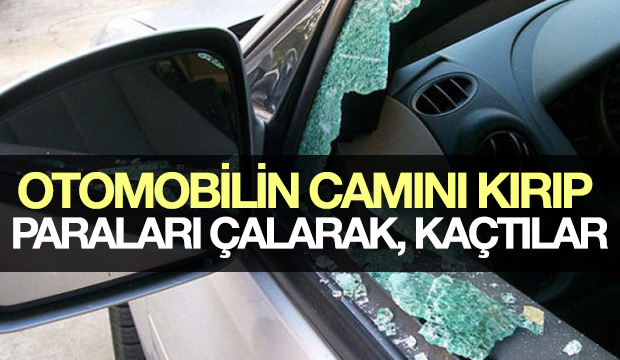 Hırsızlar Otomobilden Para Çaldı