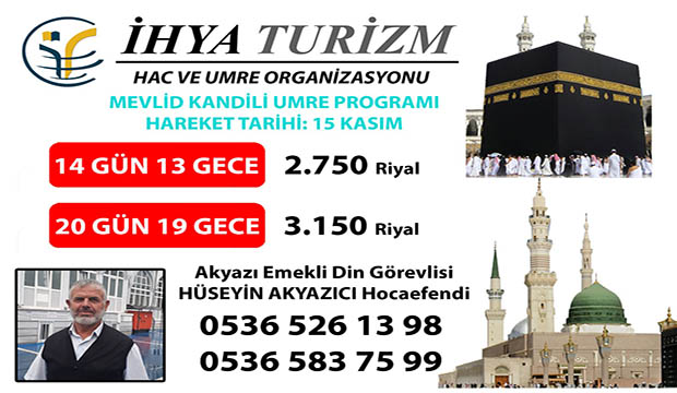 İhya Turizmin Umre Programı Hazır