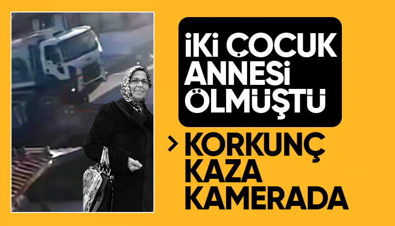 İki çocuk annesinin öldüğü kaza kamerada