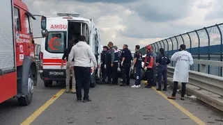 İki jandarma astsubayın şehit olduğu kazadan görüntüler