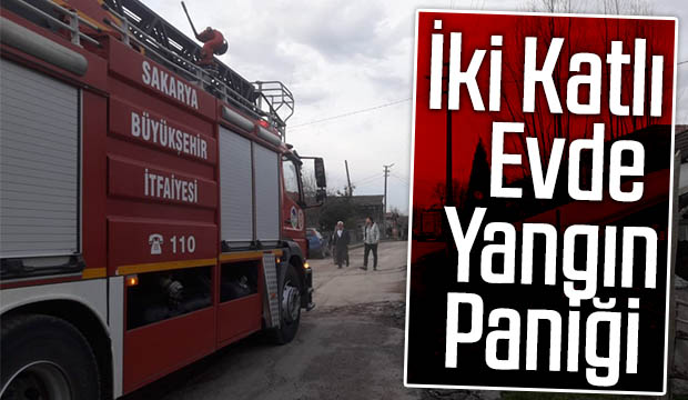  İki Katlı Evde Yangın Paniği 