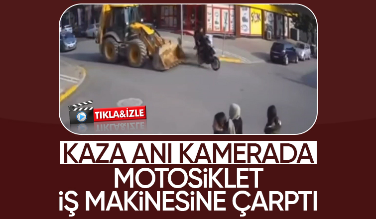İki kişinin yaralandığı kaza kamerada