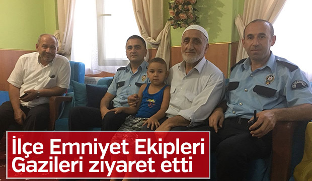 İlçe Emniyet Ekiplerinden Gazilere Ziyaret