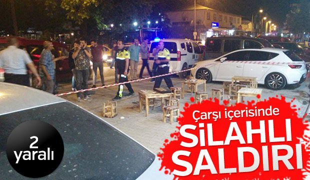 İlçe merkezinde silahlı saldırı 2 yaralı