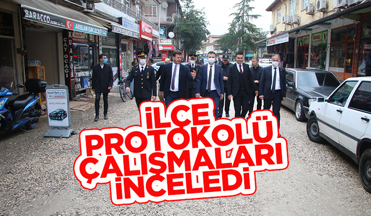 Akyazı'da protokol çalışmaları inceledi