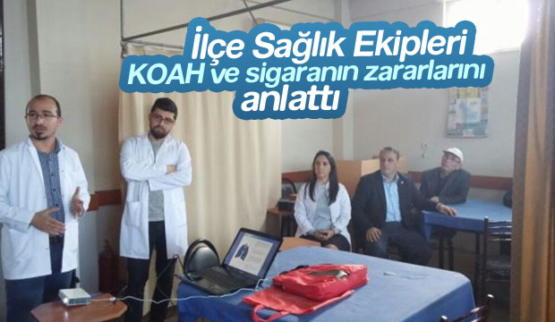 İlçe Sağlık Ekipleri Kahvehanede Seminer Verdi