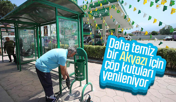 İLÇEMİZİN BELİRLİ BÖLGELERİNE YENİ ÇÖP KUTULARI