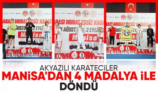 İllerarası Karate Turnuvasında 4 madalya