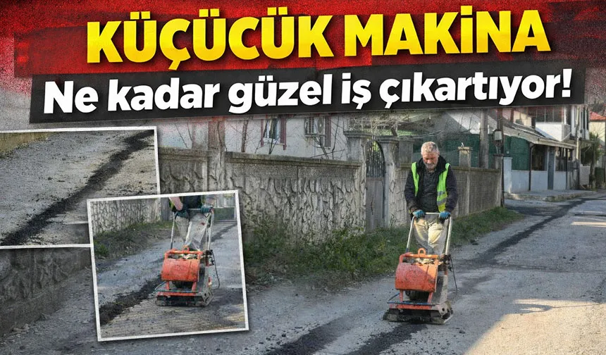 İnternet ekipleri asfalt ezen küçük makinayla Akyazı’yı tanıştırdı 