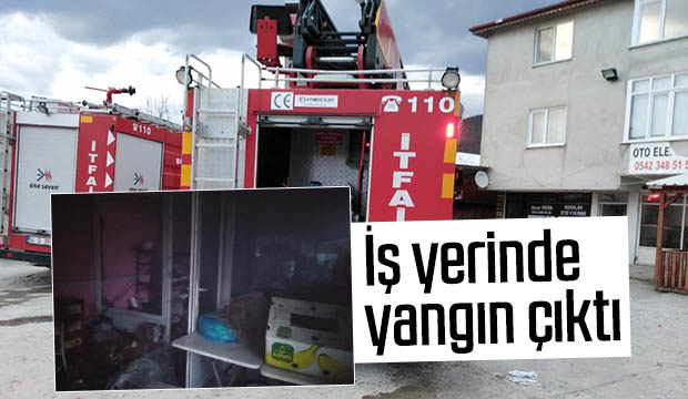 İş yerinde yangın çıktı