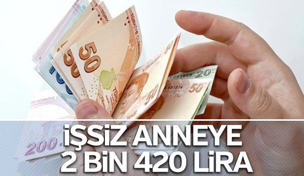 İşsiz anneye 2 bin 420 lira