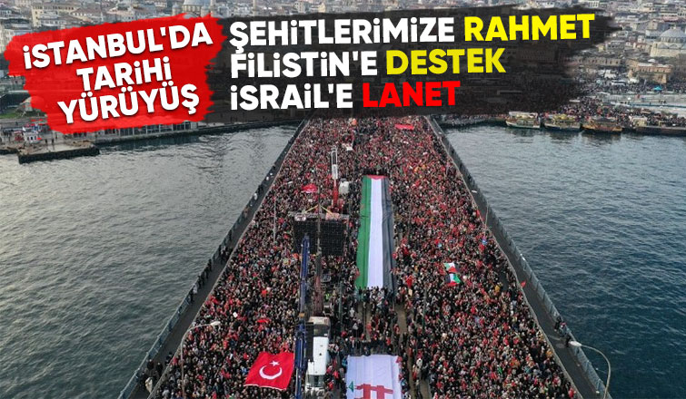 İstanbul'da tarihi yürüyüş! Binlerce vatandaş 