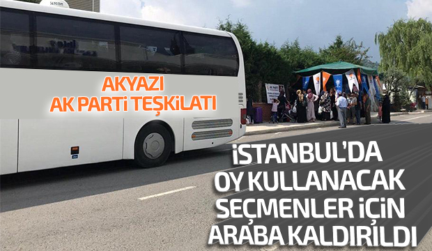 İstanbulda oy kullanacak seçmenler için otobüs kaldırdı