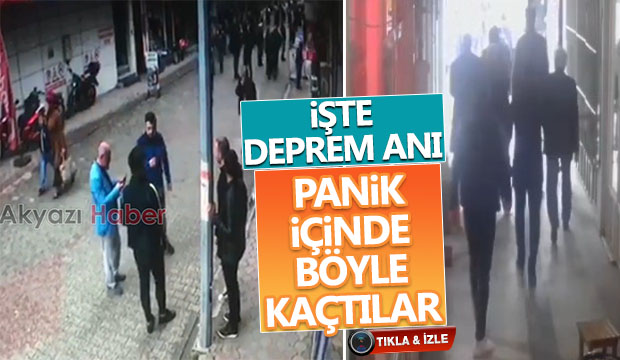 İşte deprem anı Panik içinde böyle kaçtılar
