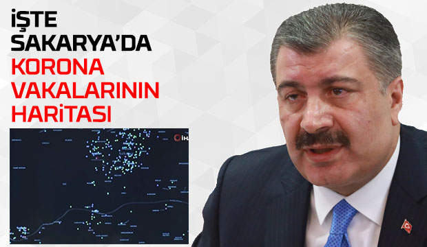 İşte Sakaryada korona vakalarının haritası